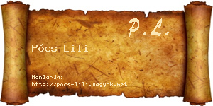 Pócs Lili névjegykártya
