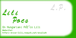 lili pocs business card